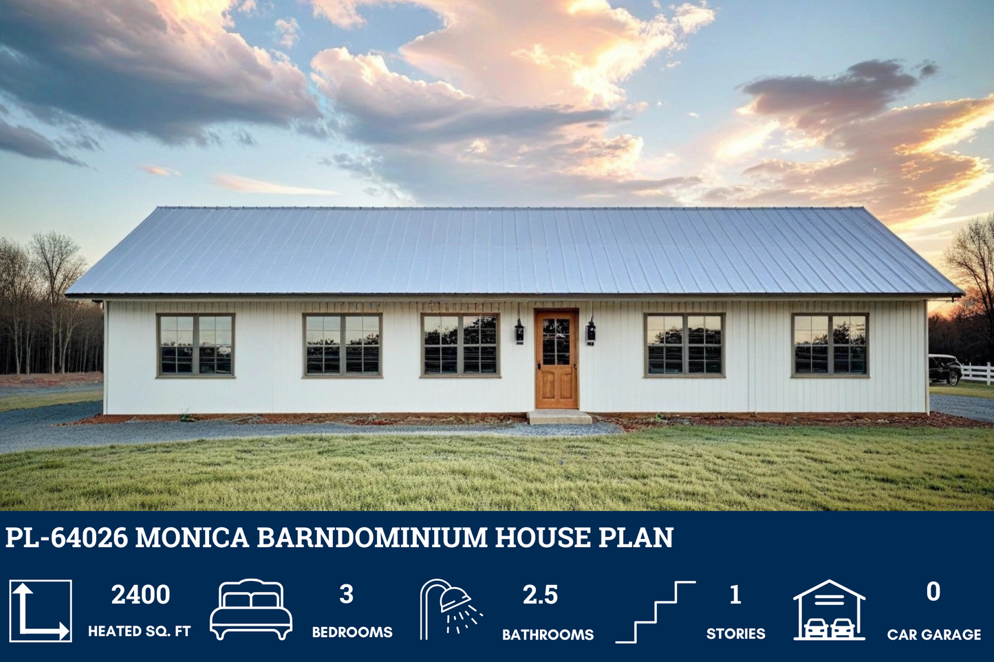 PL-64026 Monica Barndominium House Plan