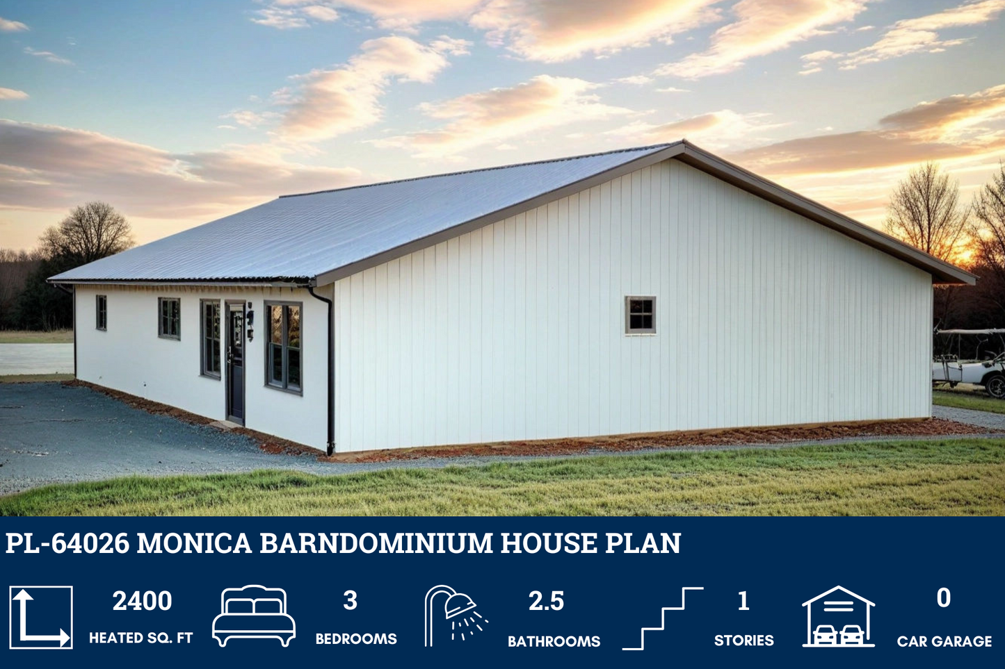 PL-64026 Monica Barndominium House Plan