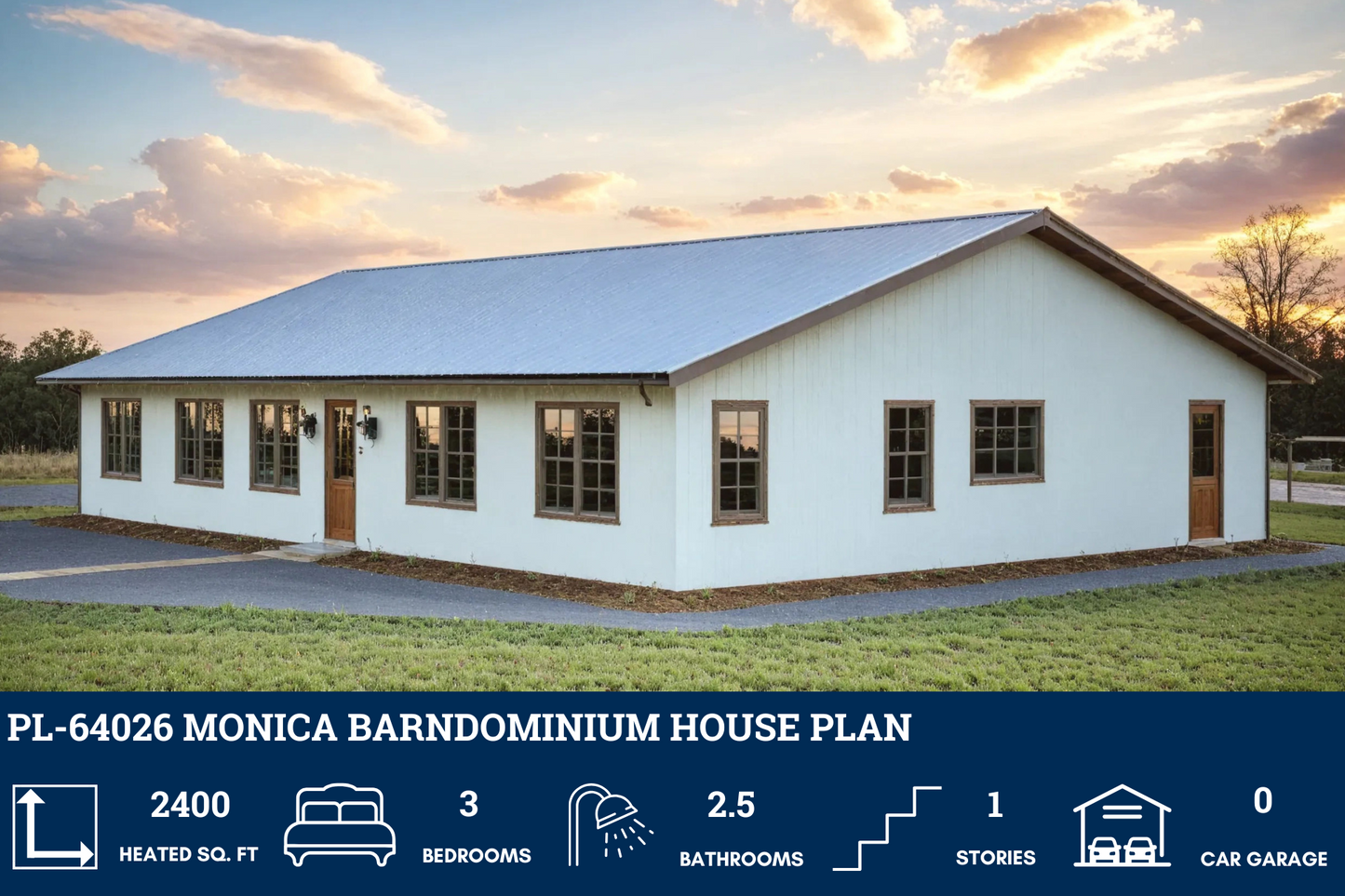 PL-64026 Monica Barndominium House Plan