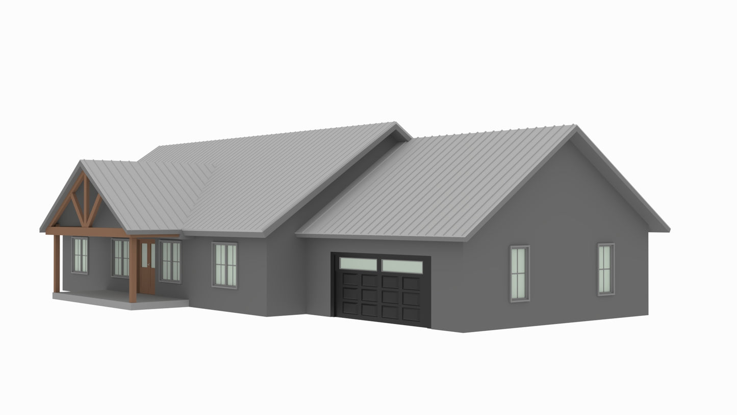 PL-64027 Danica Barndominium House Plan