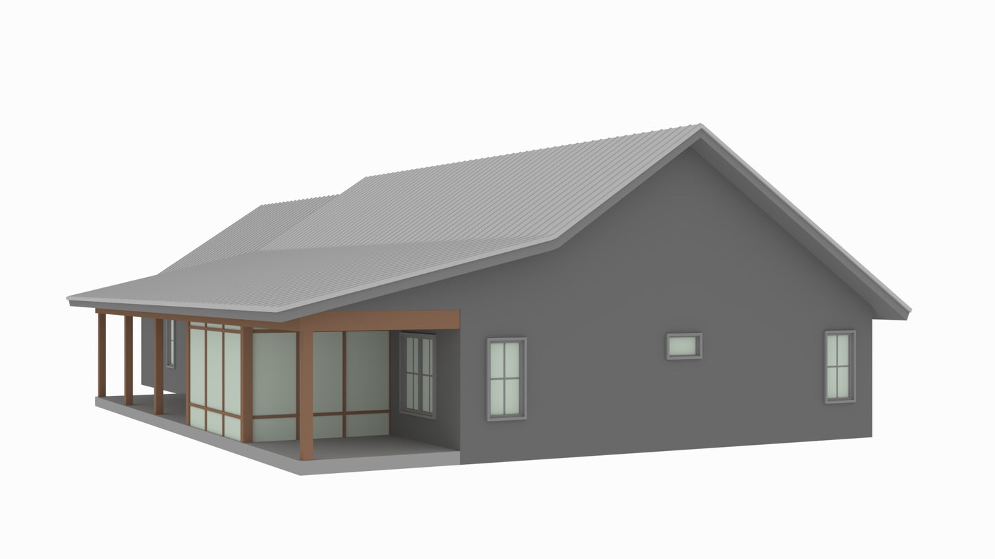 PL-64027 Danica Barndominium House Plan