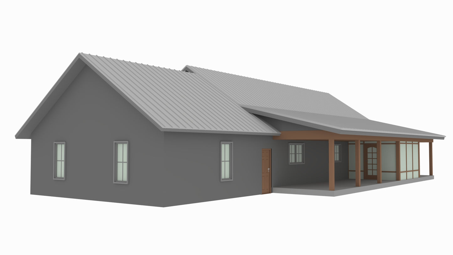 PL-64027 Danica Barndominium House Plan
