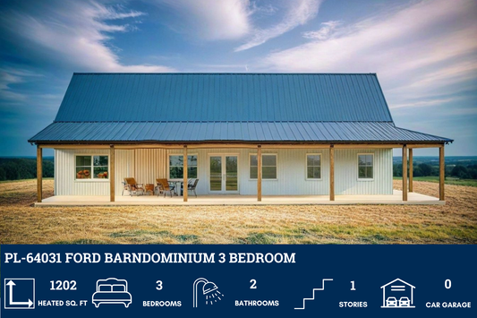 PL-64031 Ford Barndominium House Plan