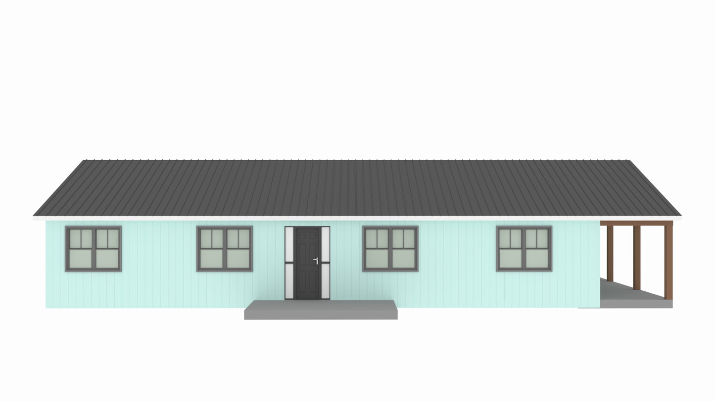 PL-64032 Abraham Barndominium House Plan