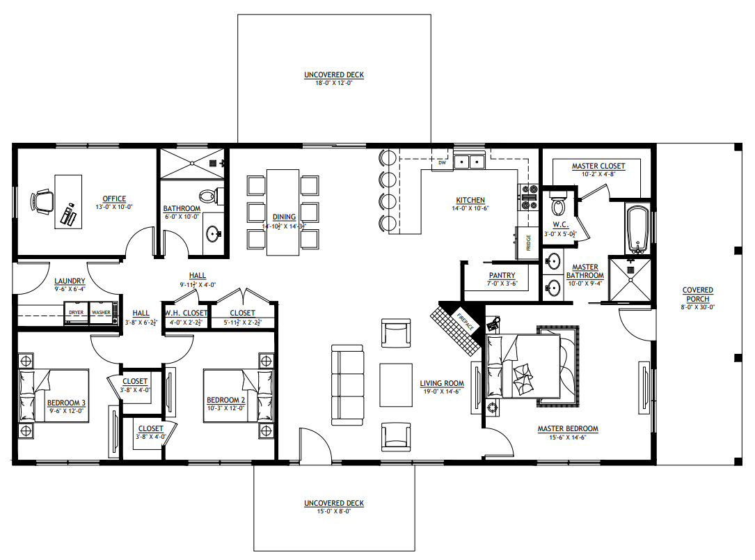 PL-64032 Abraham Barndominium House Plan