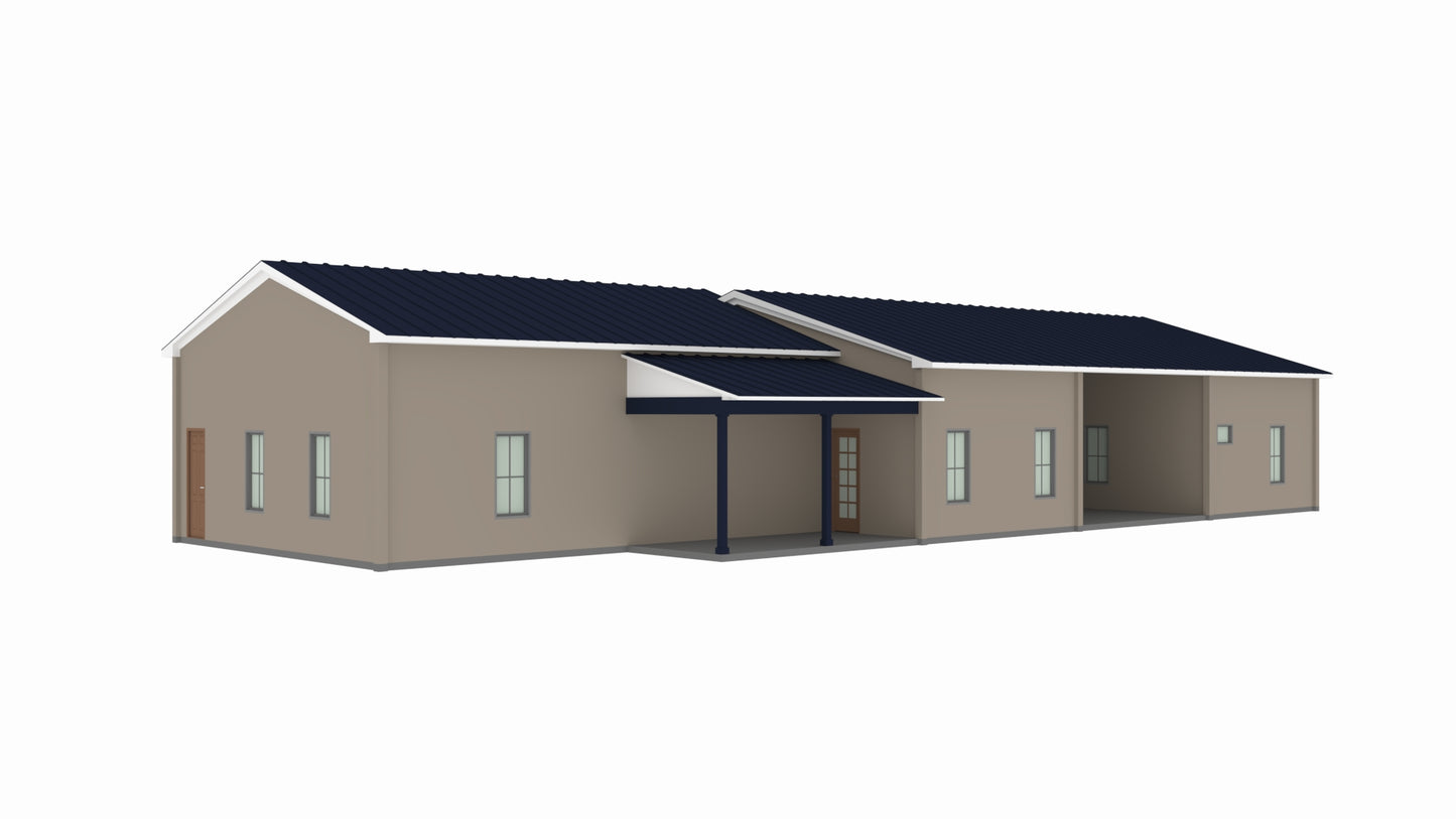 PL-64033 Erica Barndominium House Plan