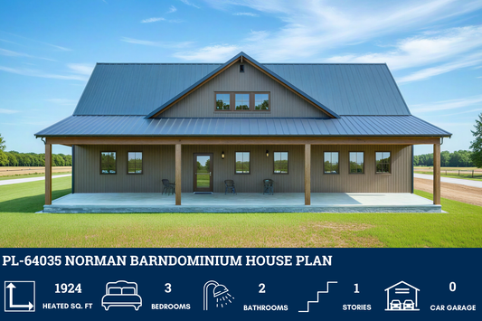 PL-64035 Norman Barndominium House Plan