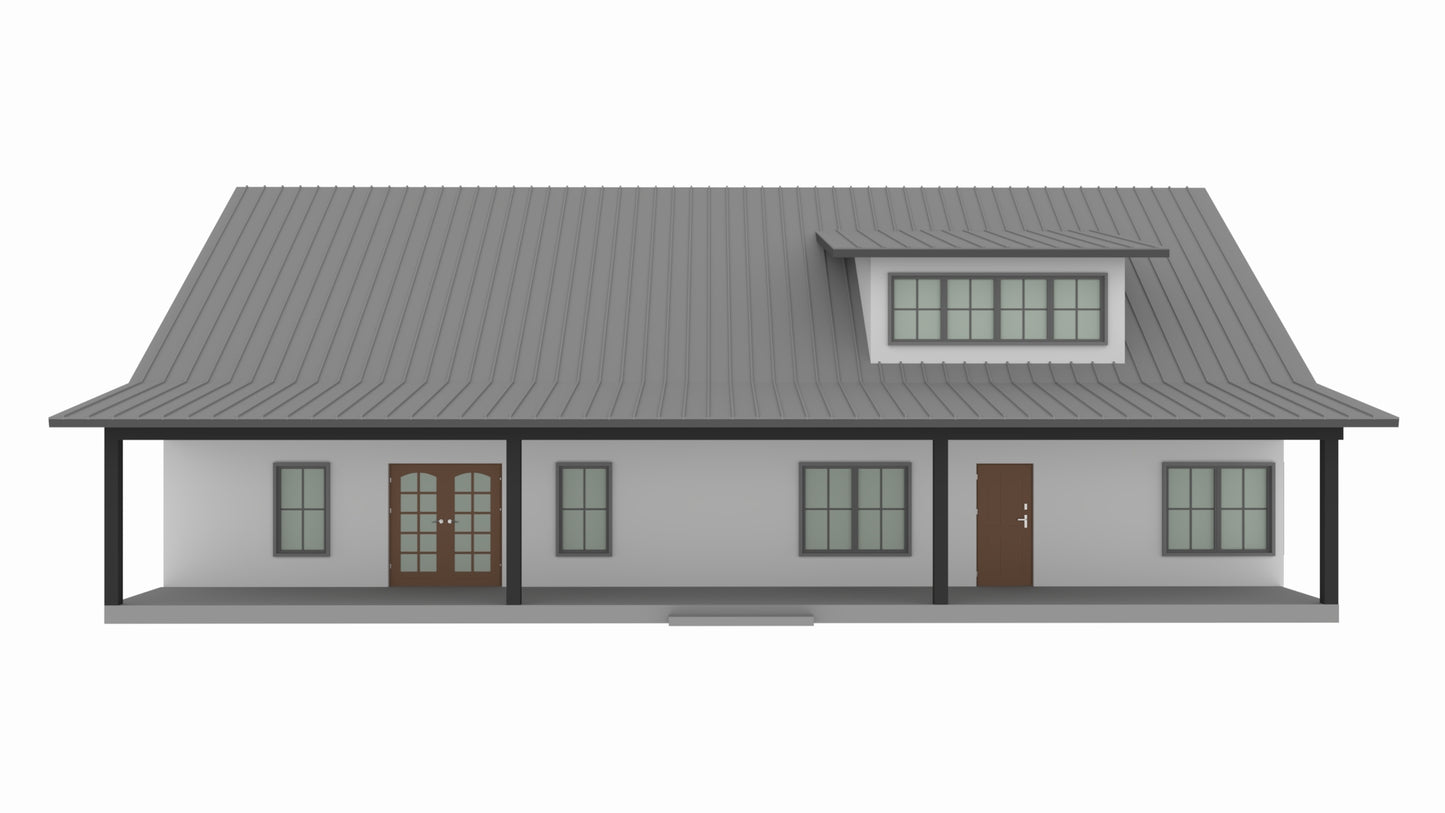 PL-64036 Frost Barndominium House Plan