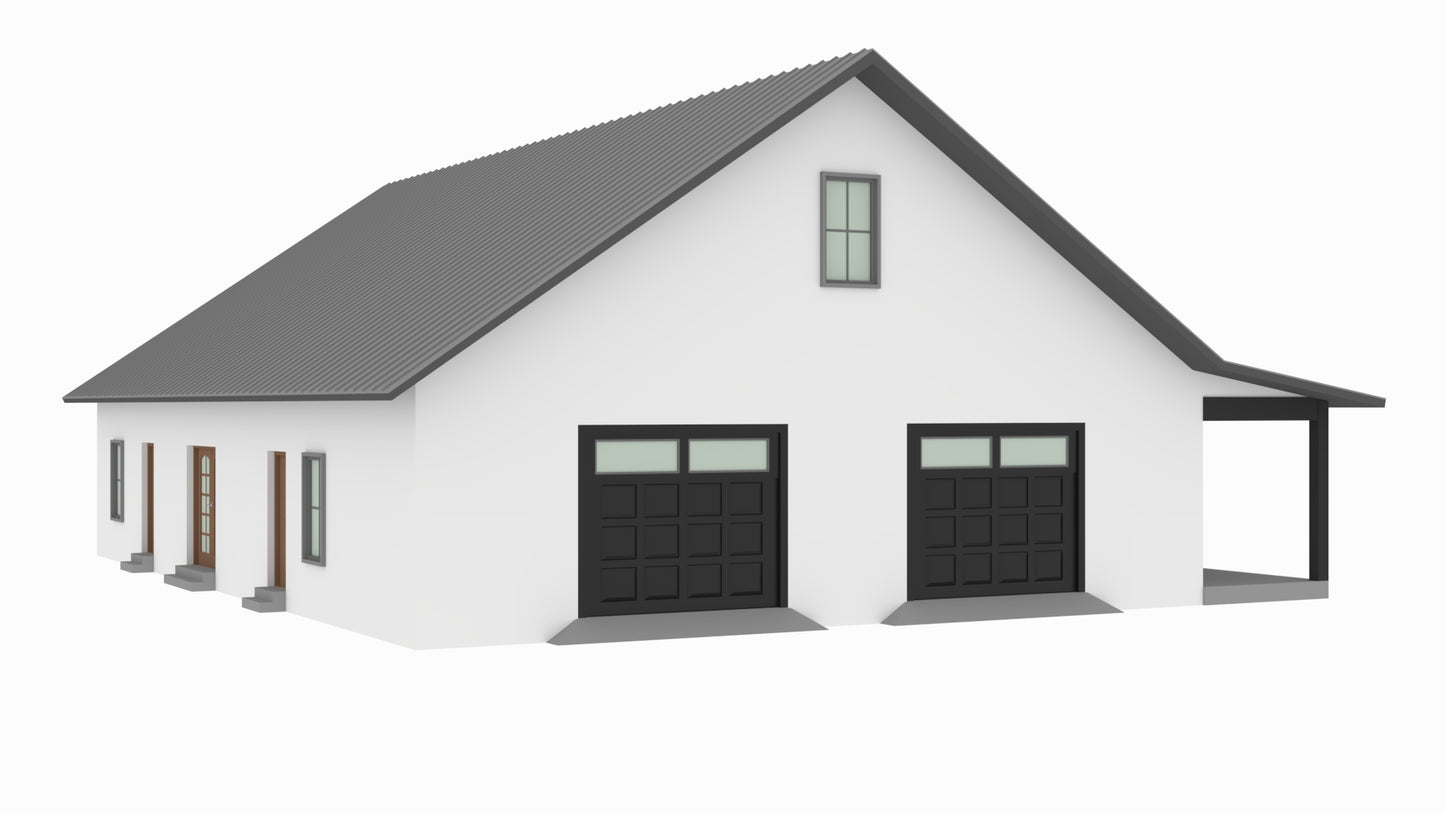 PL-64036 Frost Barndominium House Plan