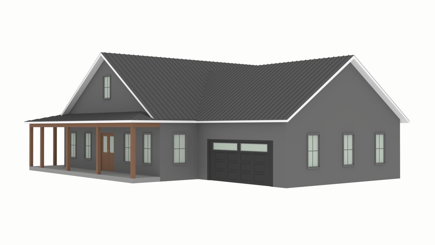 PL-64039 Amanda Barndominium House Plan