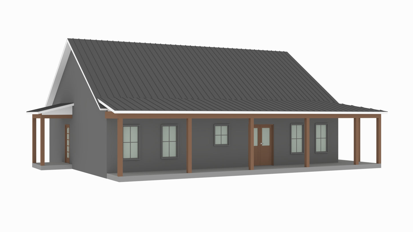 PL-64039 Amanda Barndominium House Plan