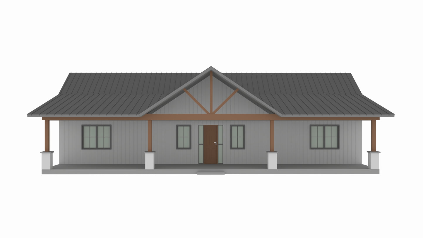 PL-64040 Roberta Barndominium House Plan
