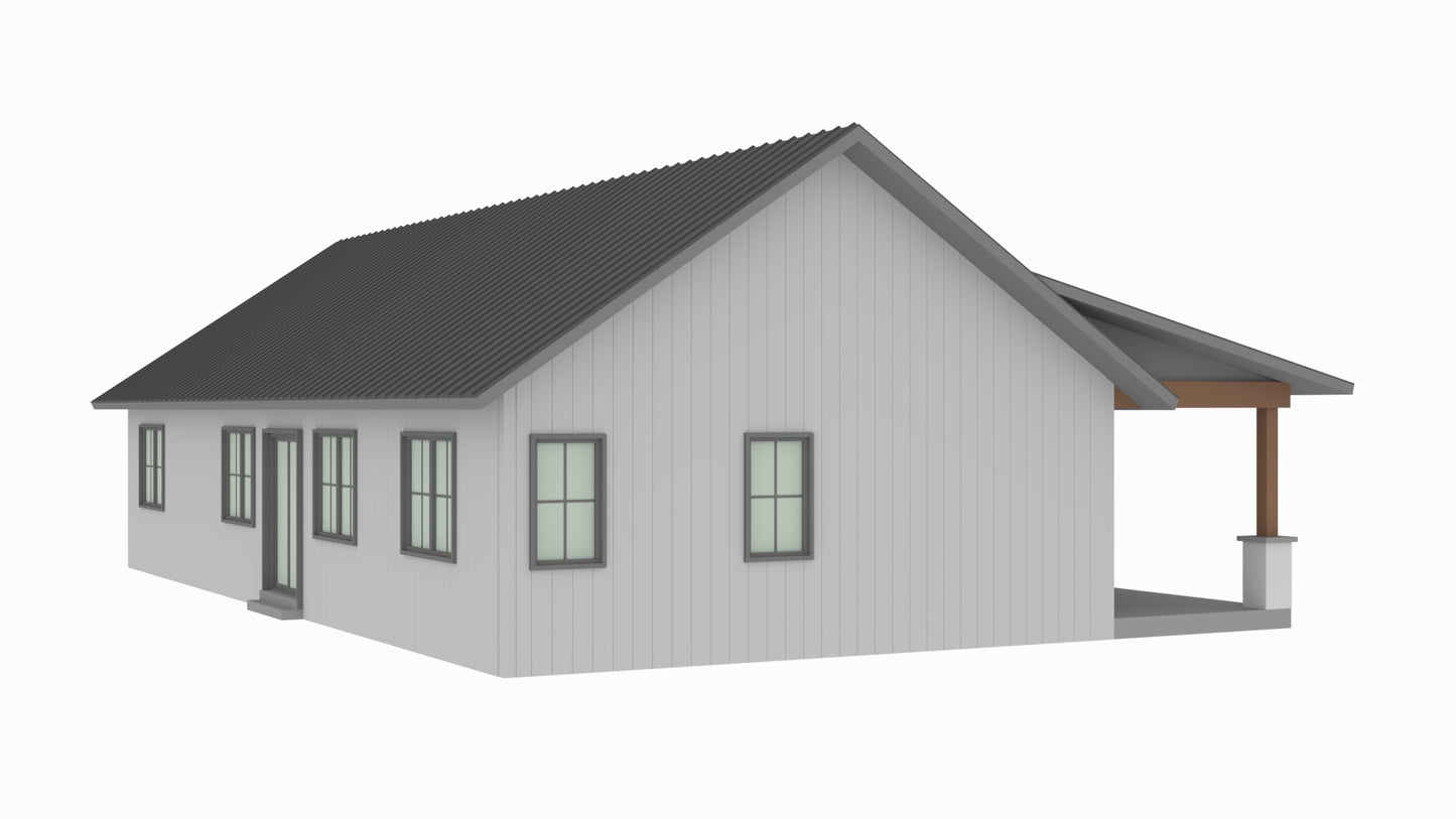 PL-64040 Roberta Barndominium House Plan