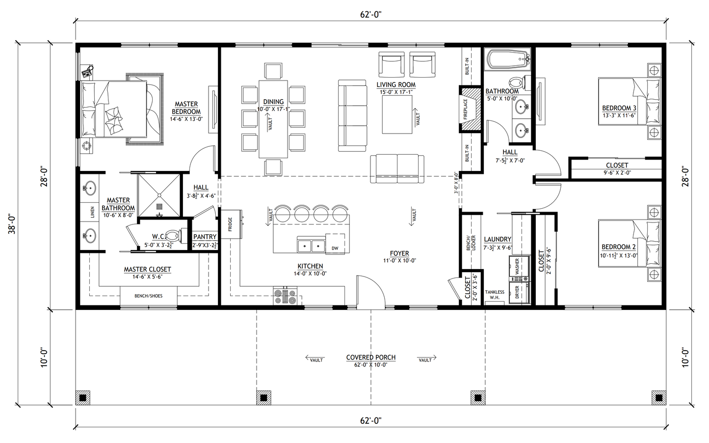 PL-64040 Roberta Barndominium House Plan
