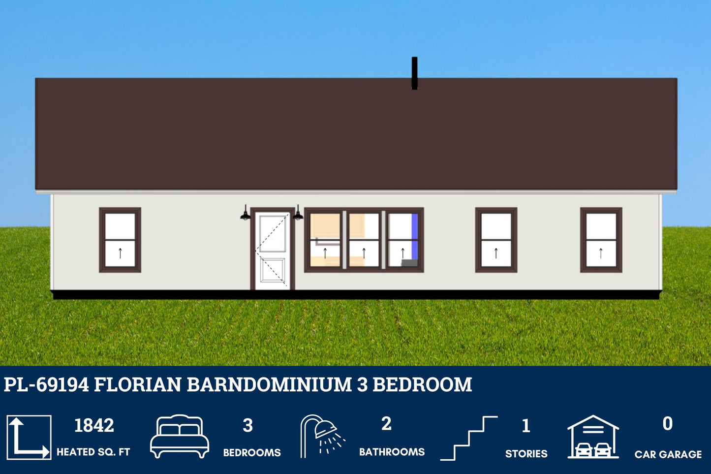 PL-69194 Florian Barndominium House Plan