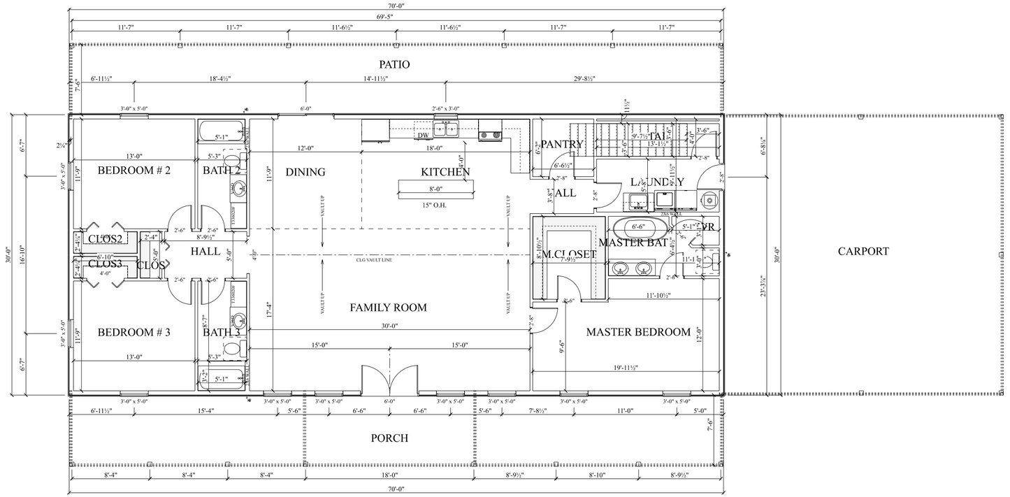 PL-69195 Sawyer Barndominium House Plan