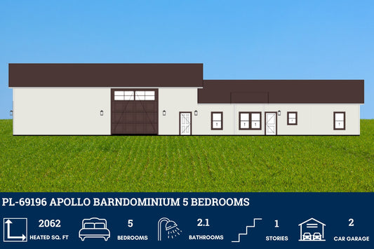 PL-69196 Apollo Barndominium House Plan