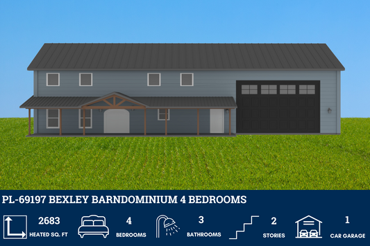 PL-69197 Bexley Barndominium House Plan