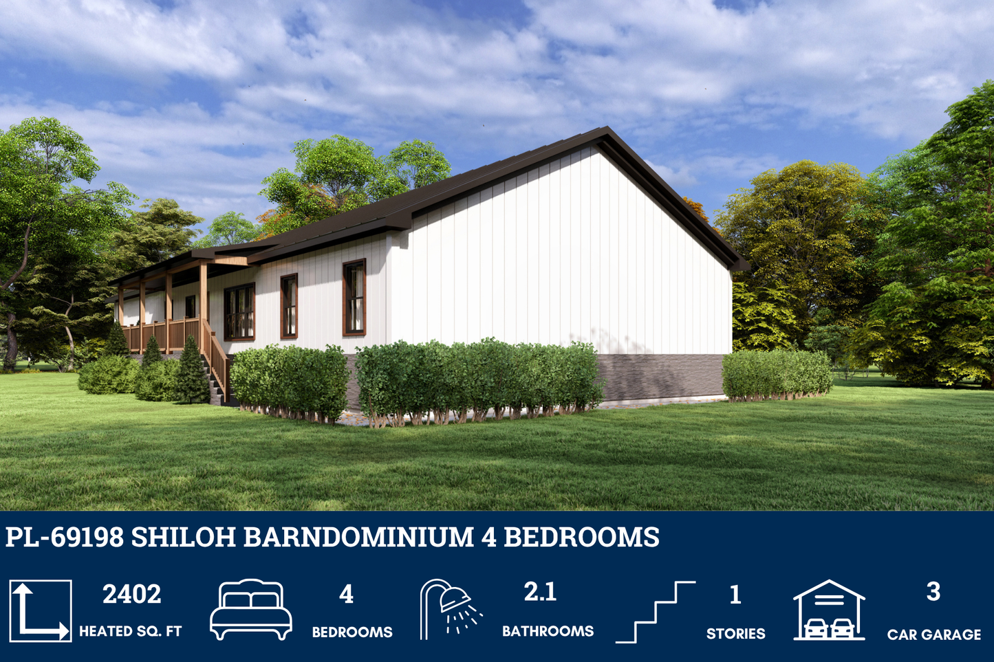 PL-69198 Shiloh Barndominium House Plan