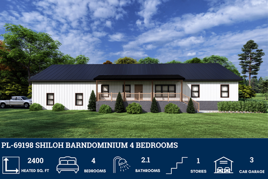 PL-69198 Shiloh Barndominium House Plan