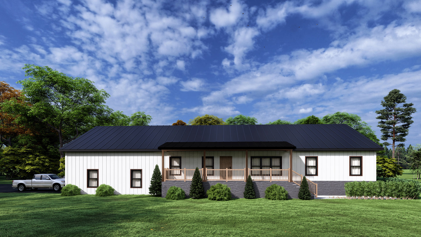 PL-69198 Shiloh Barndominium House Plan