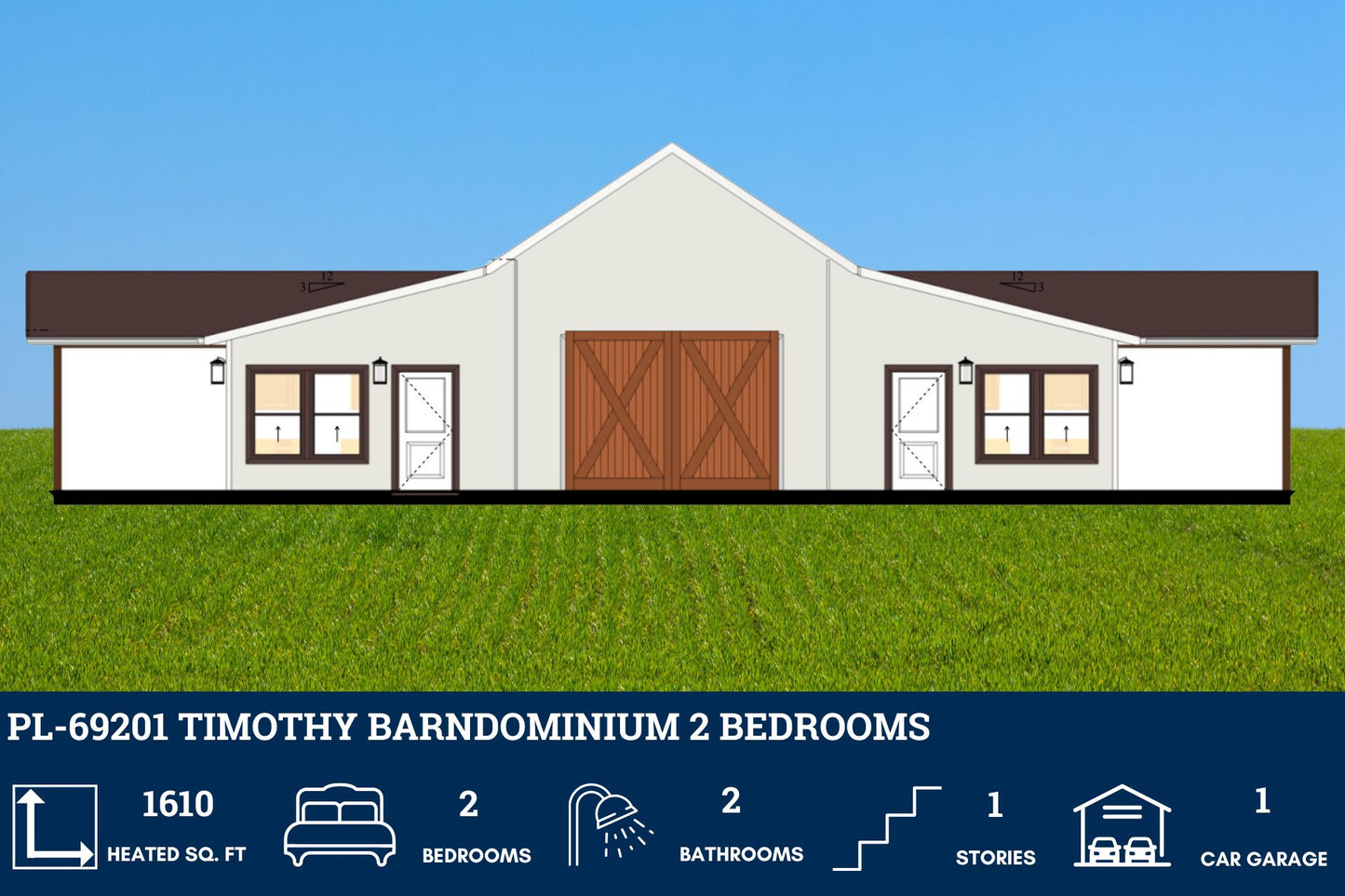 PL-69201 Timothy Barndominium House Plan