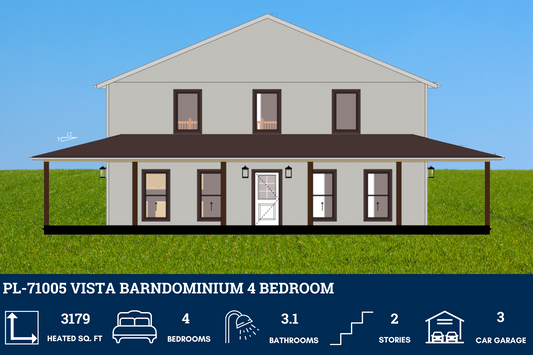 PL-71005 Vista Barndominium House Plan