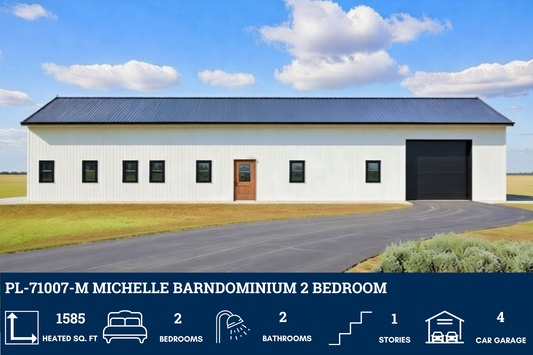 PL-71007-M Michelle Barndominium House Plan