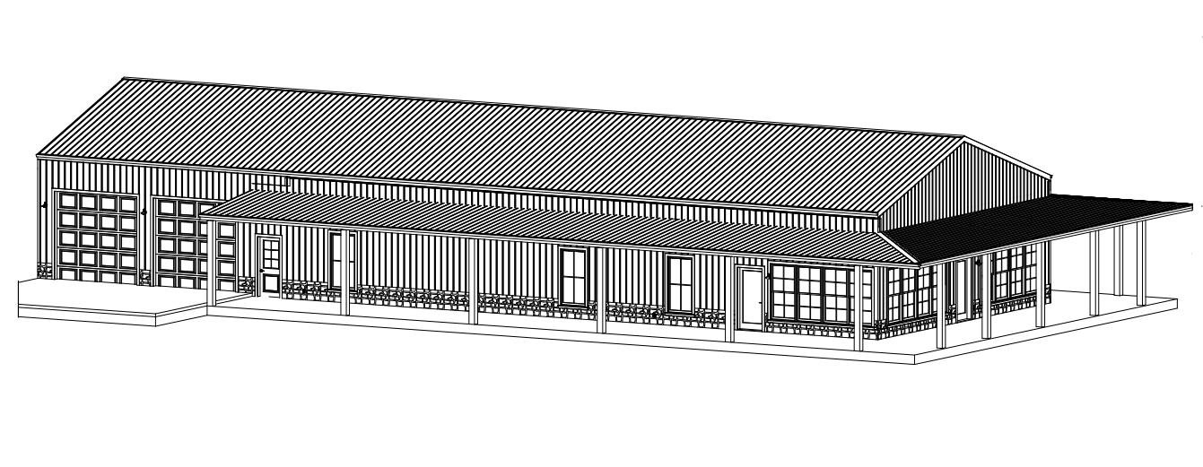 PL-71007 Mill Barndominium House Plan