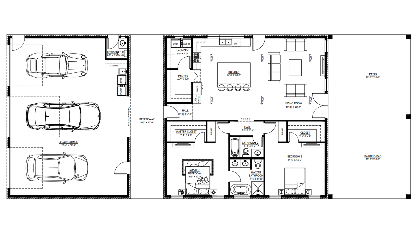 PL-71007 Serena Barndominium House Plan