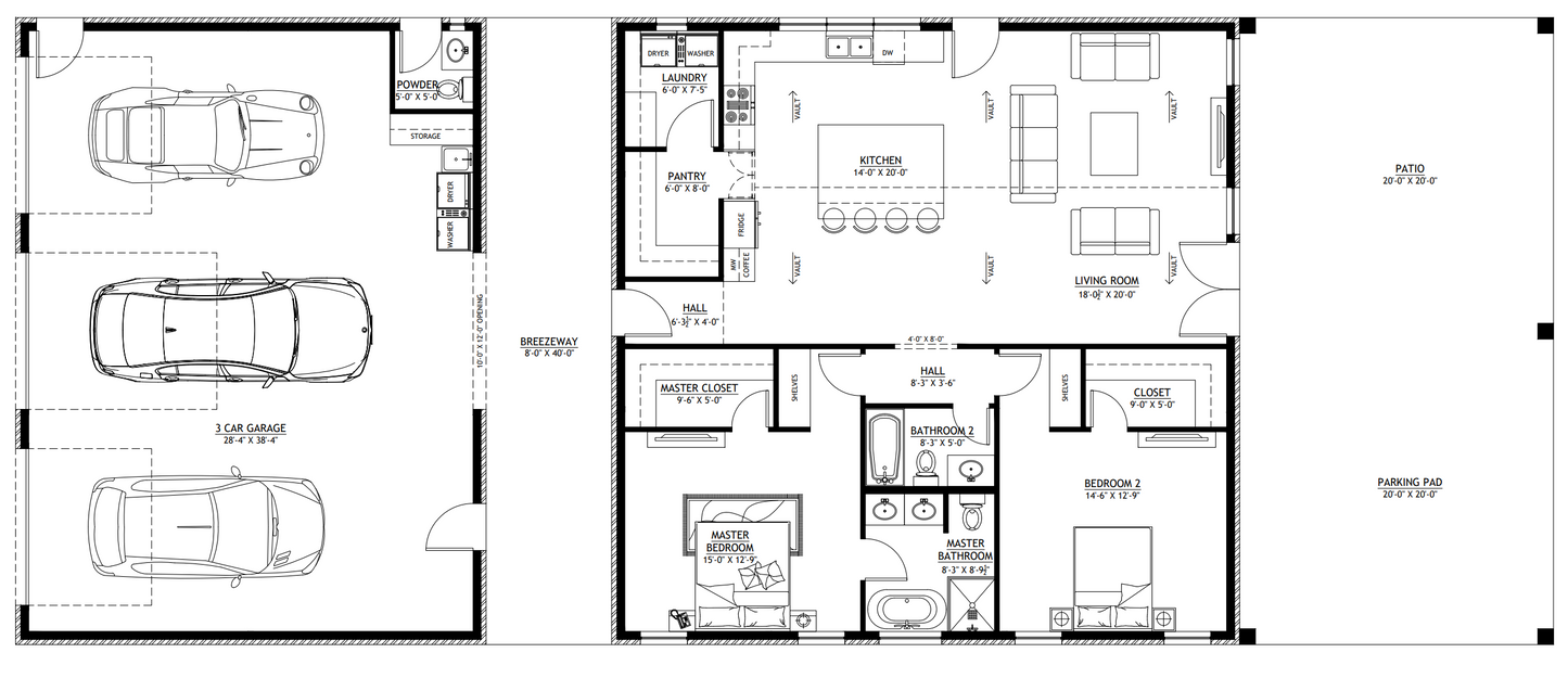 PL-71007 Serena Barndominium House Plan