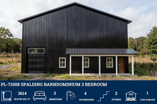 PL-71008 Spalding Barndominium House Plan