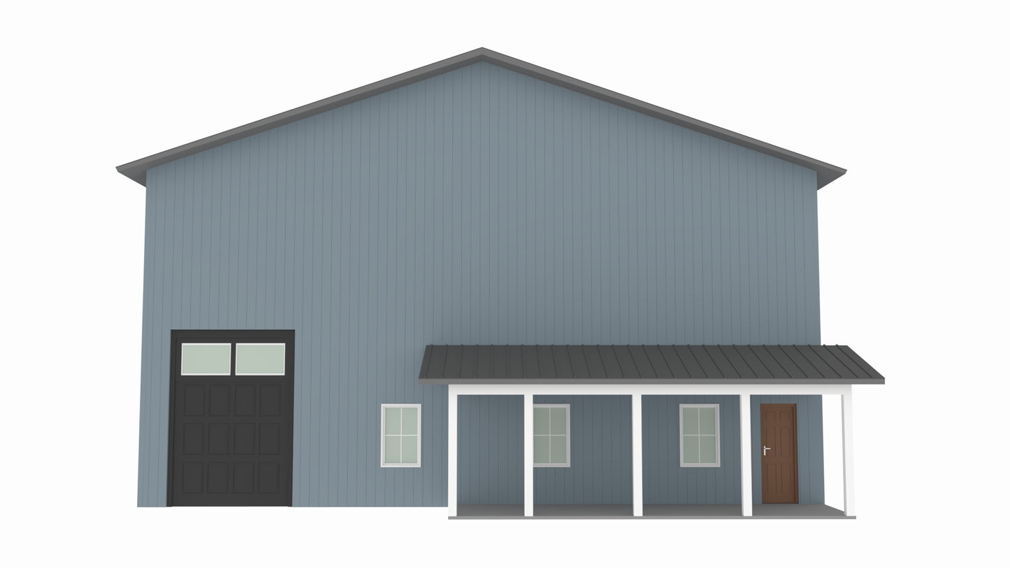 PL-71008 Spalding Barndominium House Plan