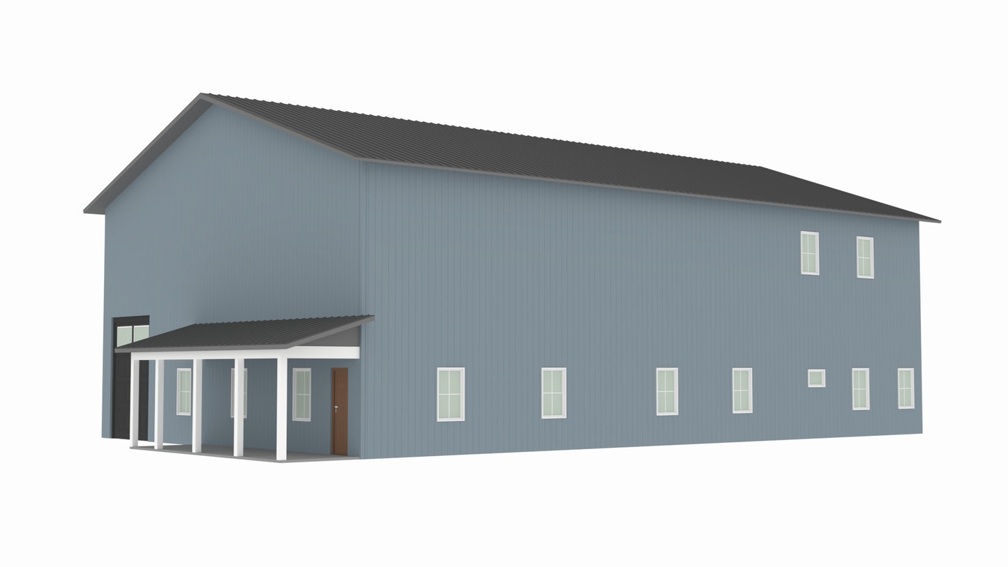PL-71008 Spalding Barndominium House Plan