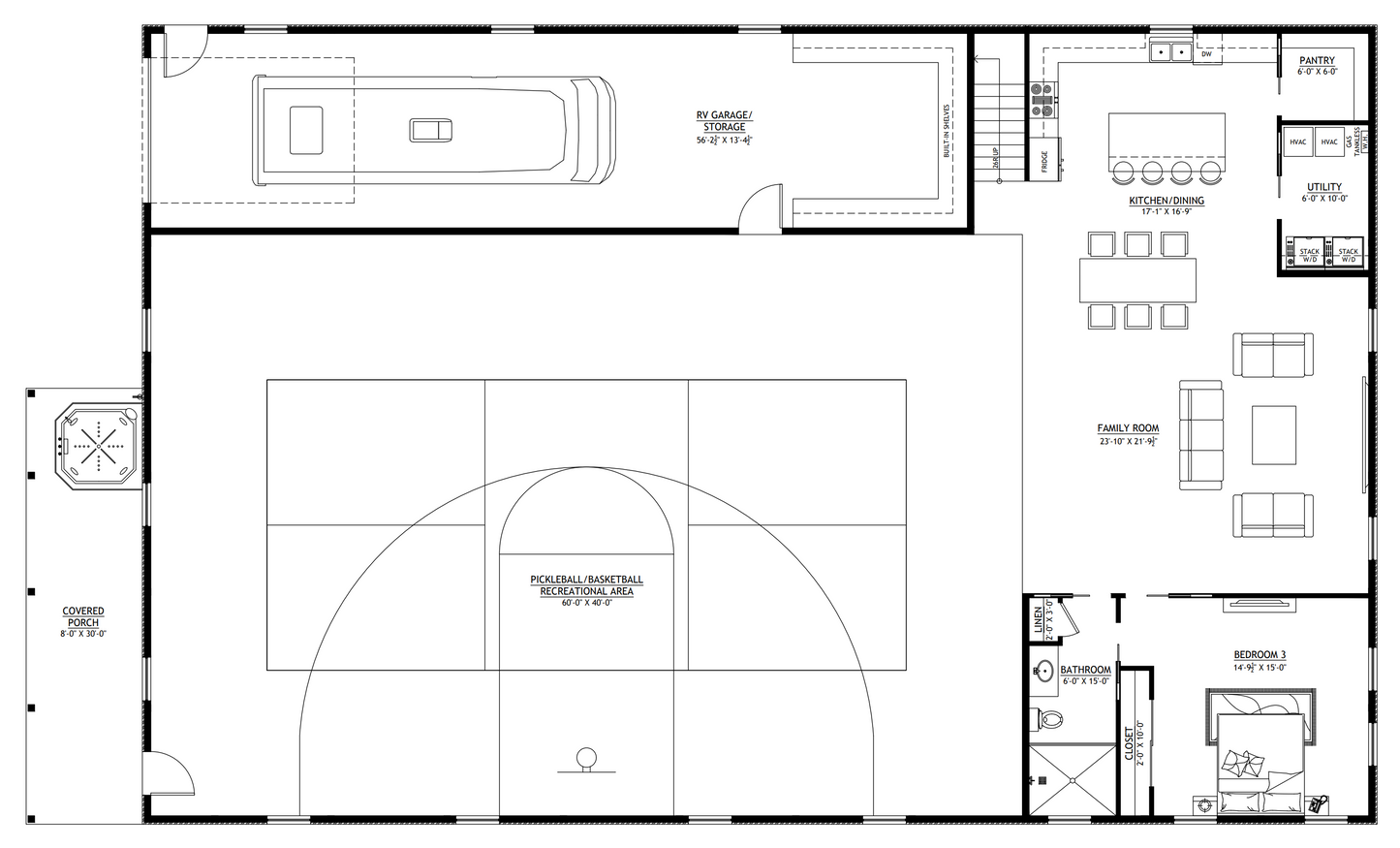 PL-71008 Spalding Barndominium House Plan