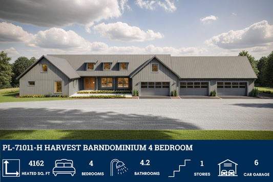 PL-71011-H Harvest Barndominium House Plan
