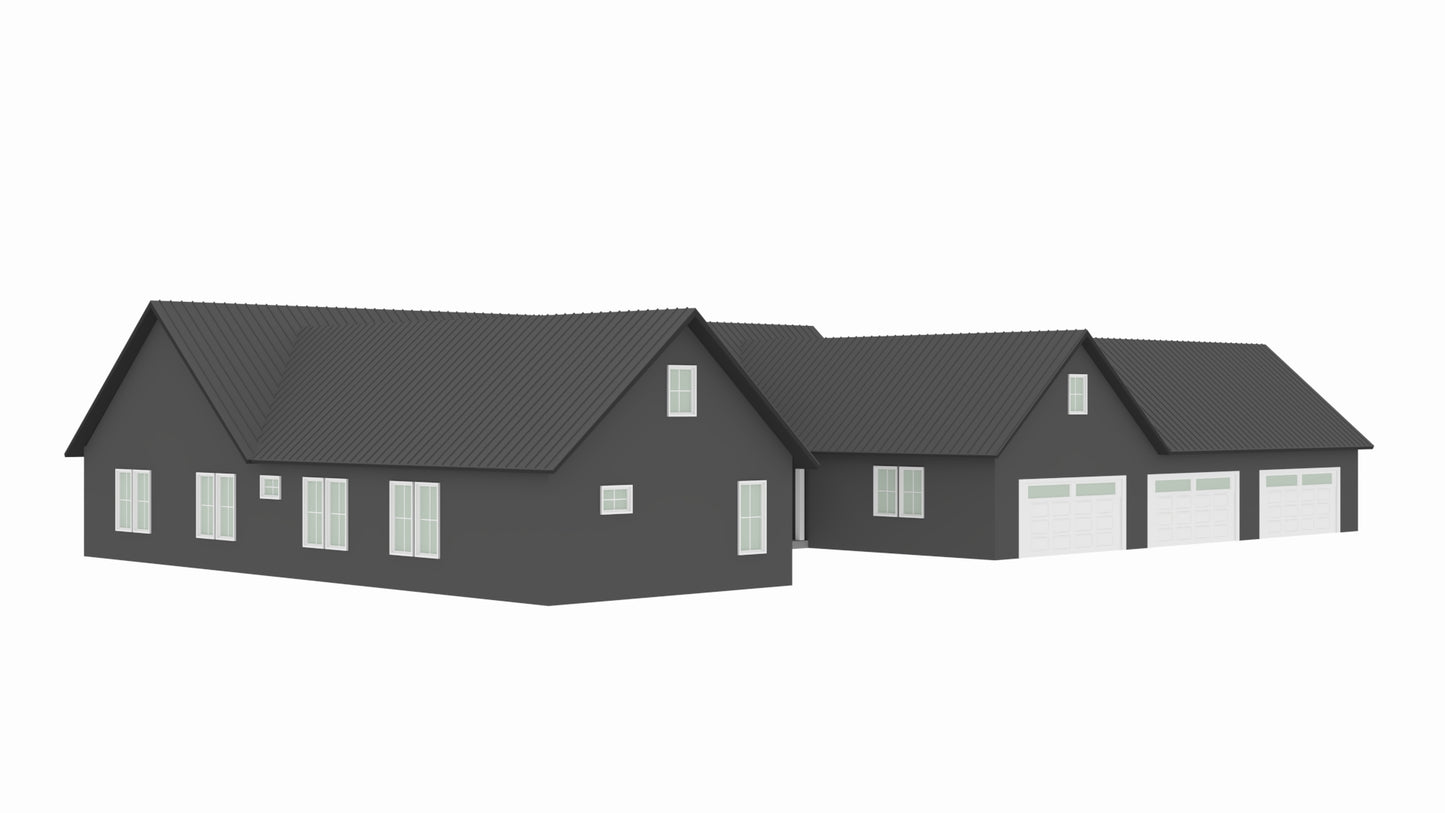 PL-71011-H Harvest Barndominium House Plan