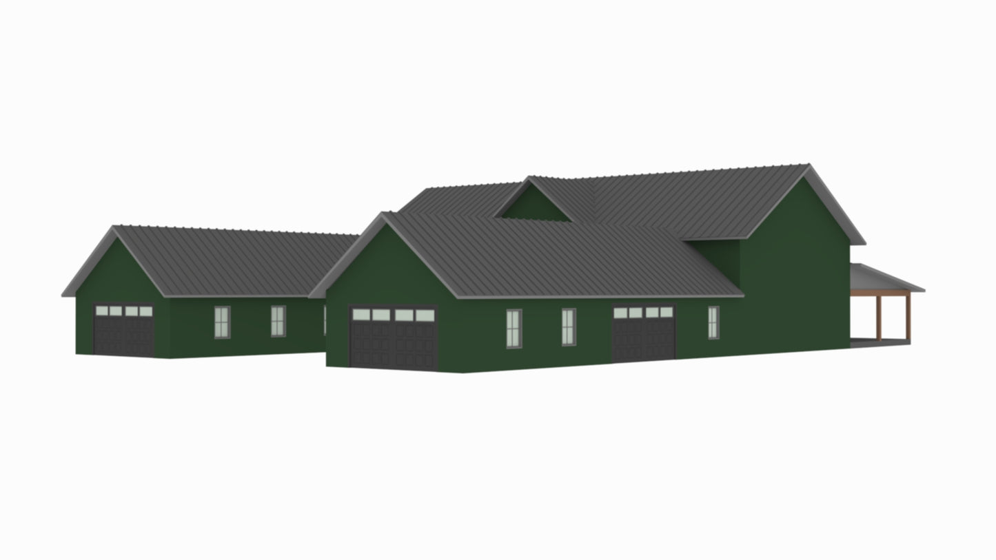 PL-71101-A Alejandra Barndominium House Plan