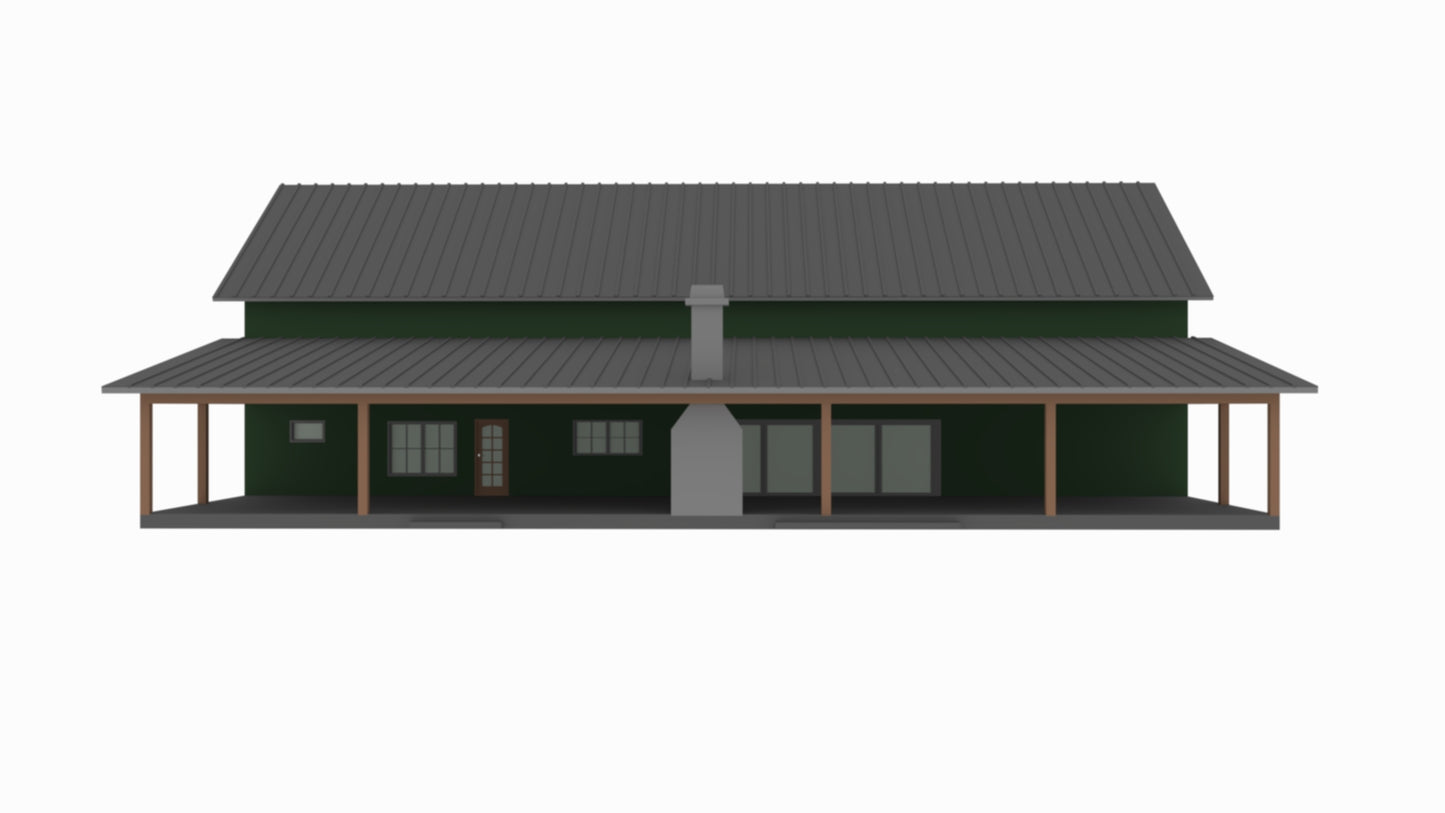 PL-71101-A Alejandra Barndominium House Plan