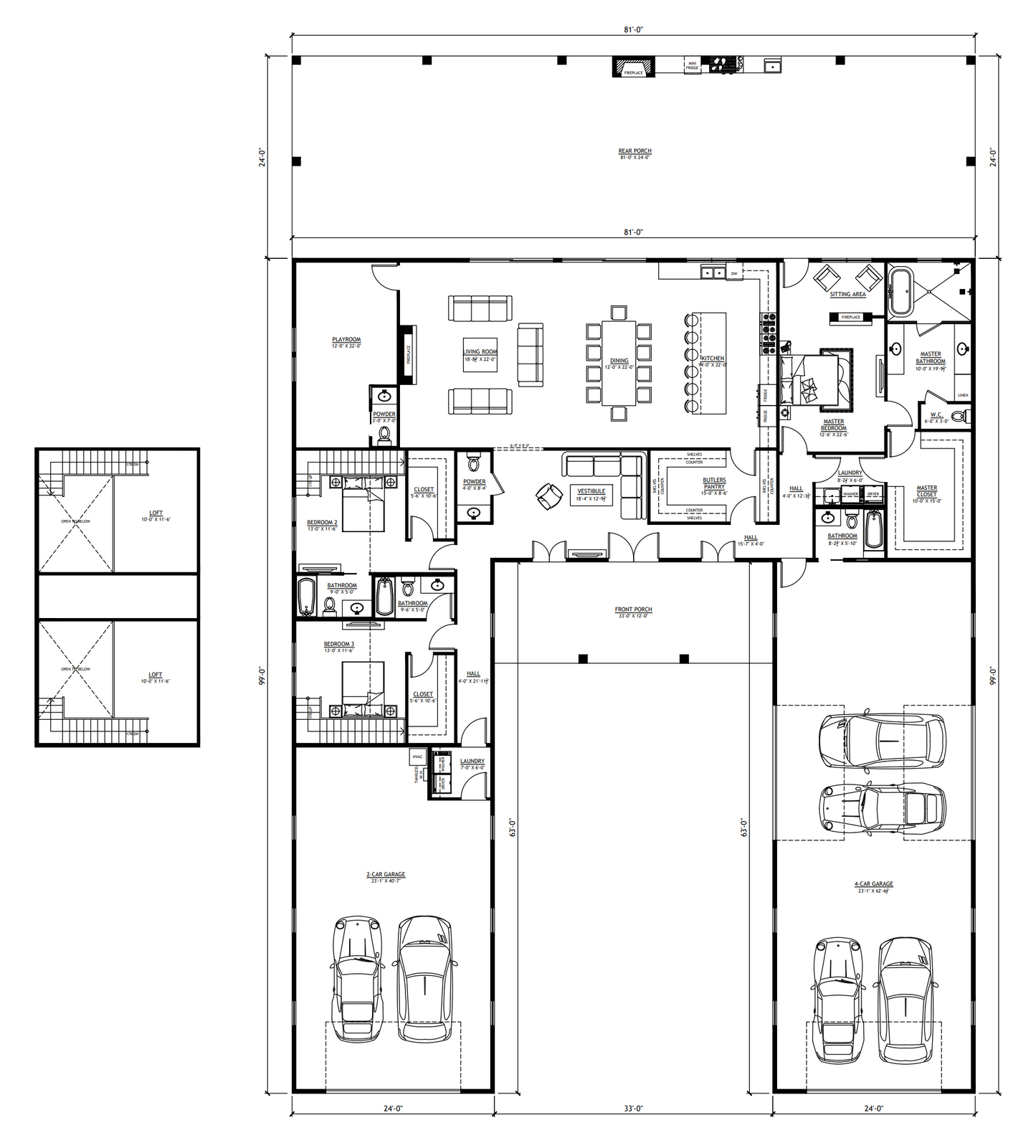 PL-71101-A Alejandra Barndominium House Plan
