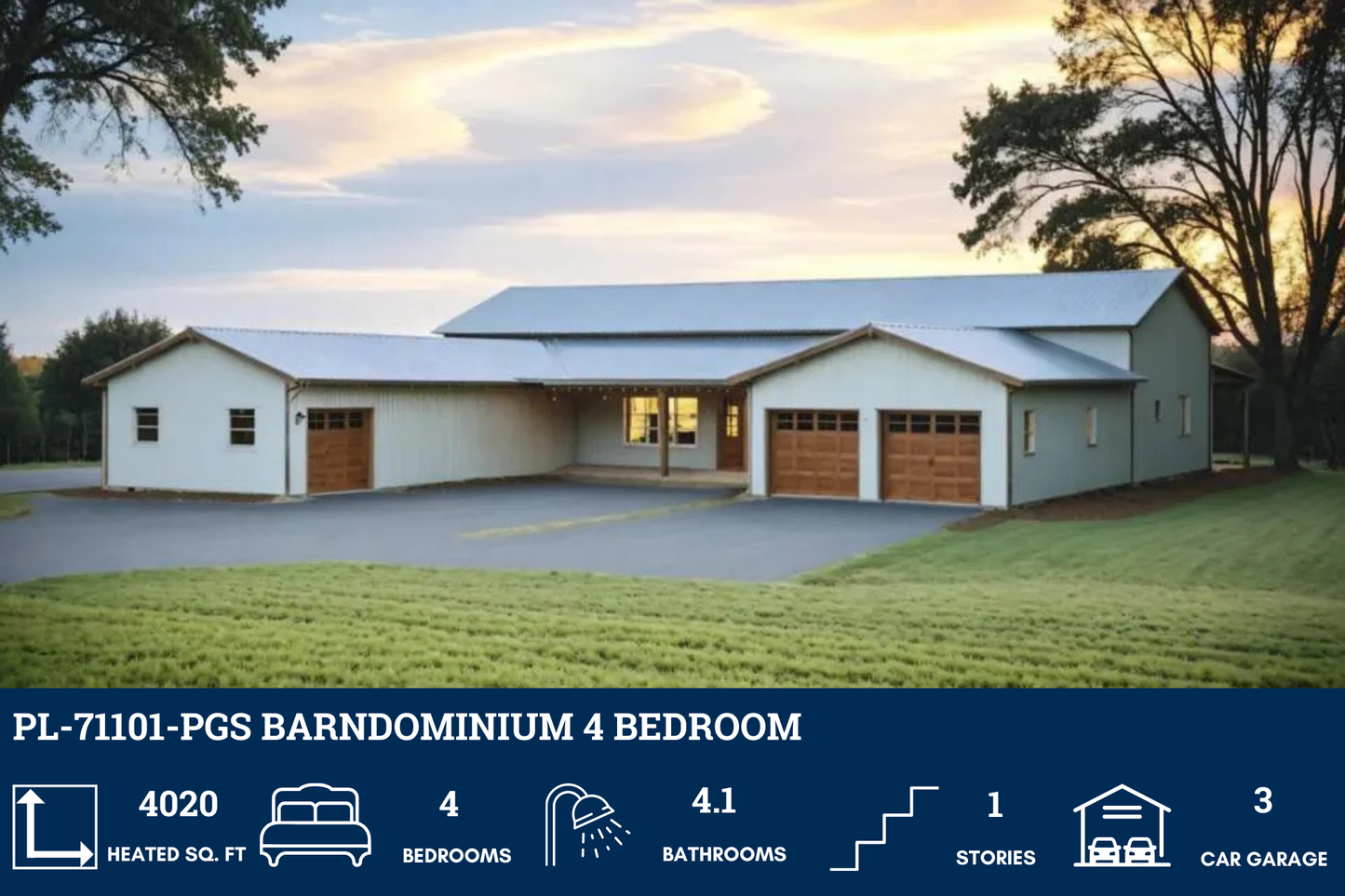 PL-71011-PGS Barndominium House Plan