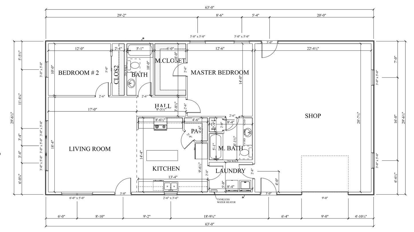 PL-60004 Marion Barndominium House Plan