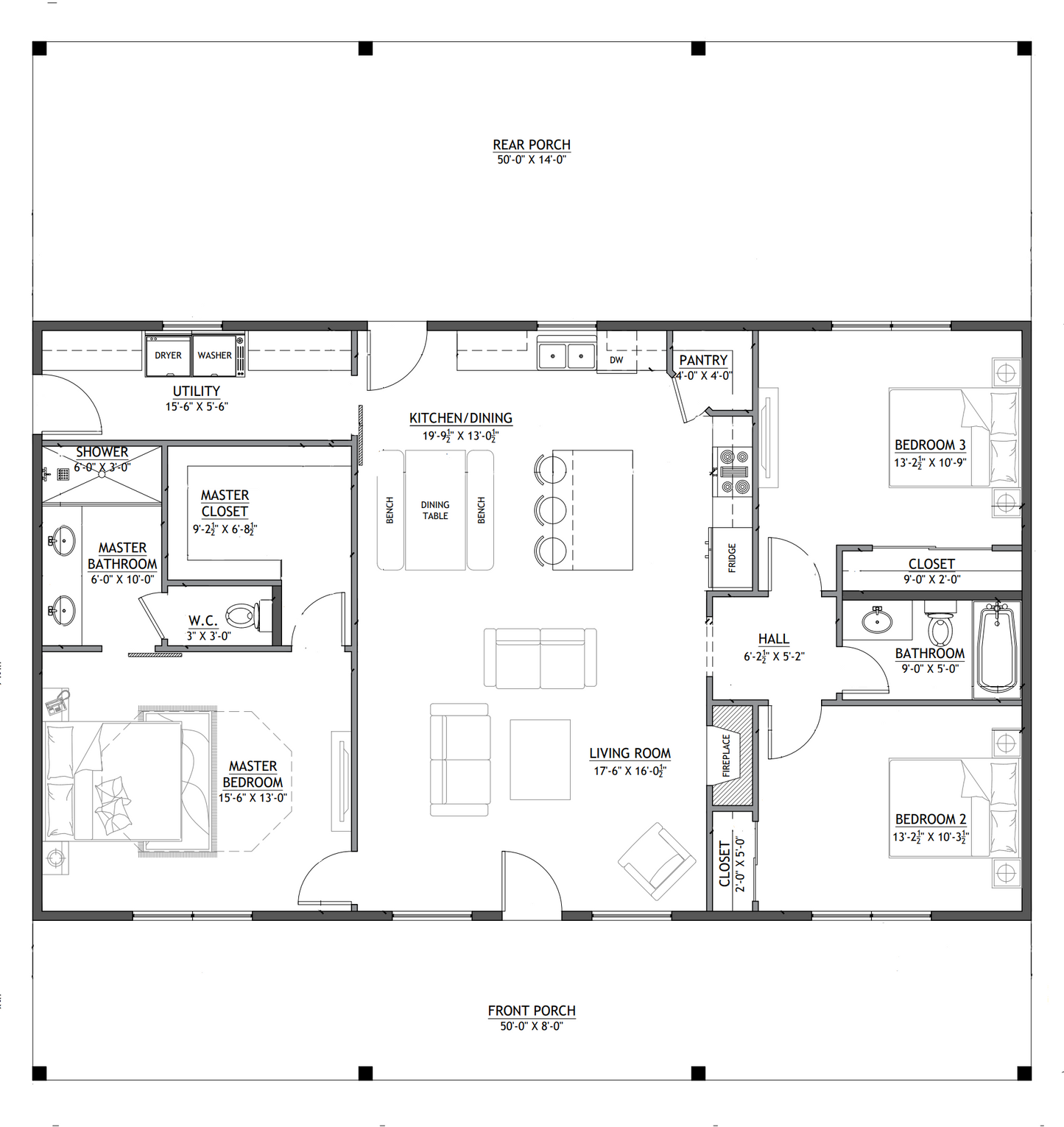 RP-10002-B Bridgett Barndominium House Plan