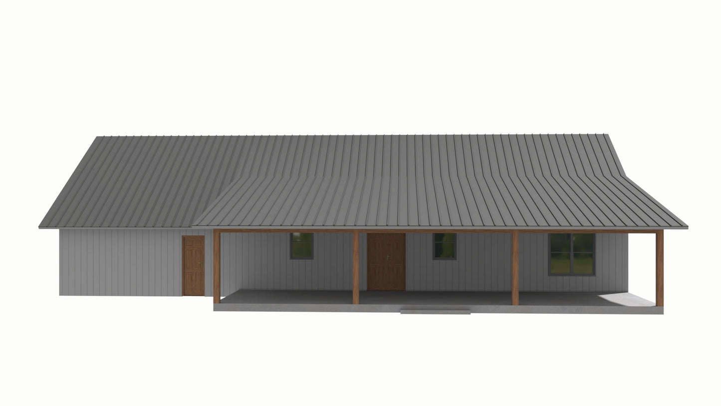 RP-10002-P Prestonwood Barndominium House Plans