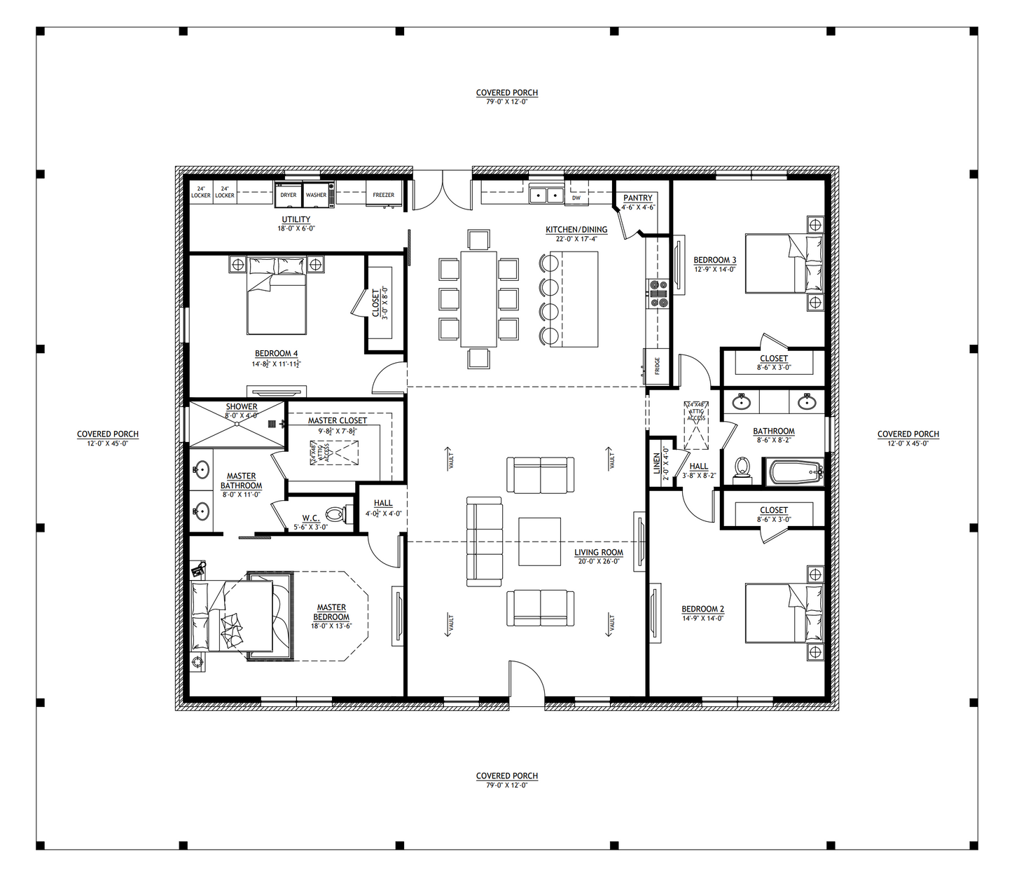 RP-10004-G Gus Barndominium House Plan
