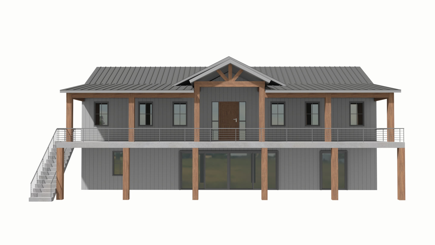 BCO-40112-R Rolan Barndominium House Plan