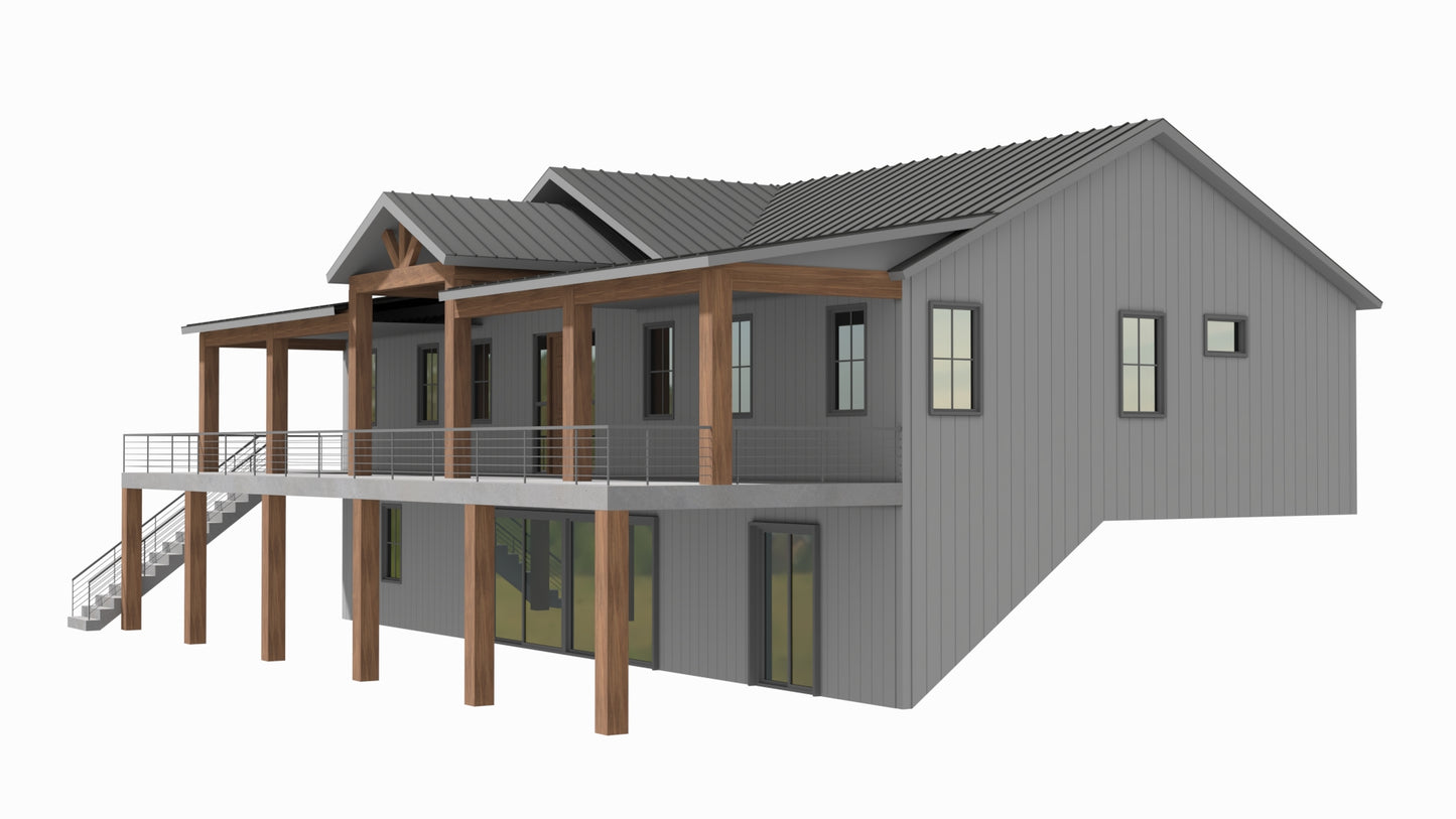 BCO-40112-R Rolan Barndominium House Plan