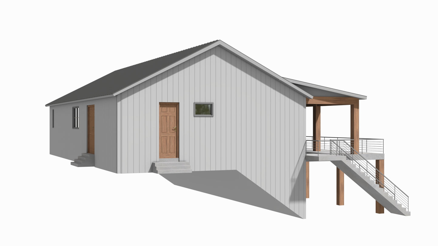 BCO-40112-R Rolan Barndominium House Plan