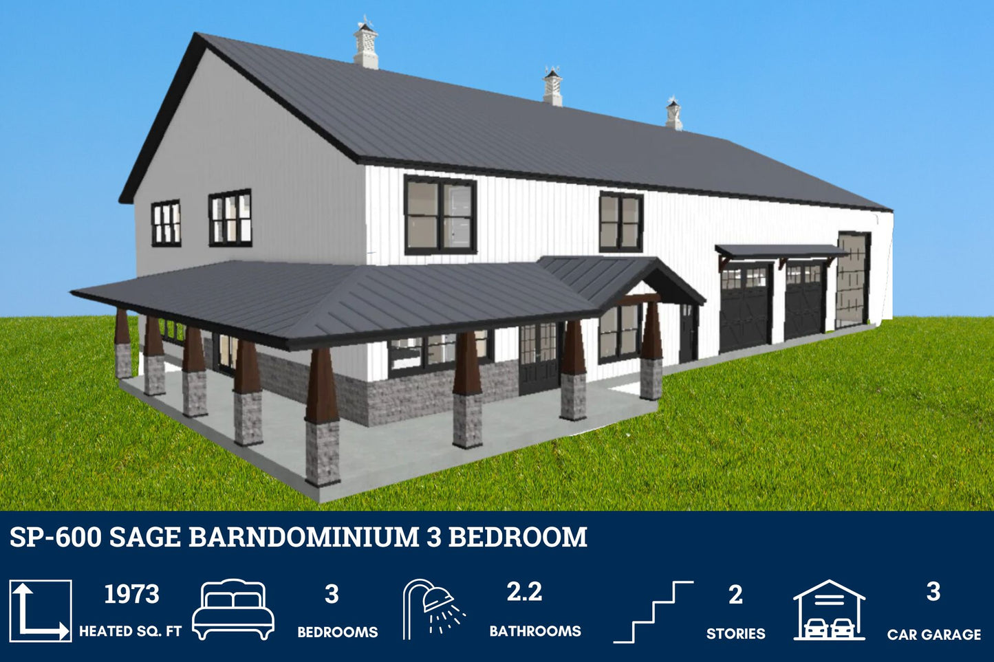 SP-600 Sage Barndominium House Plans