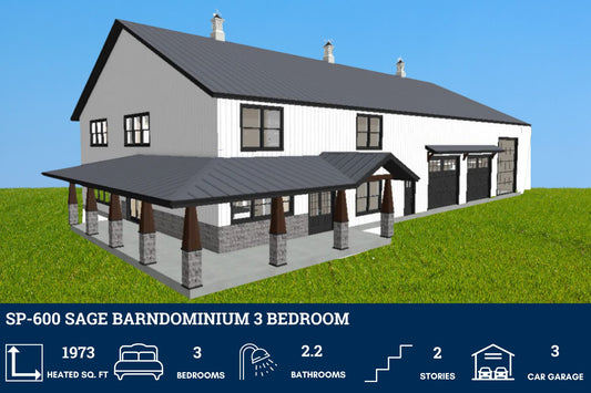 SP-600 Sage Barndominium House Plans